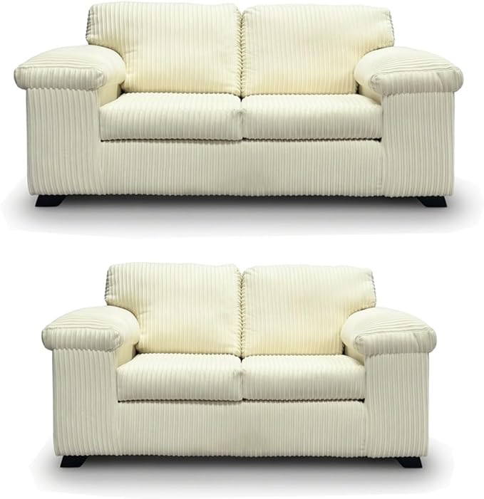 Deltaa Grey Fabric 3 and 2 Seater Sofa Suite Modern Design