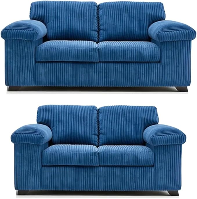 Deltaa Grey Fabric 3 and 2 Seater Sofa Suite Modern Design
