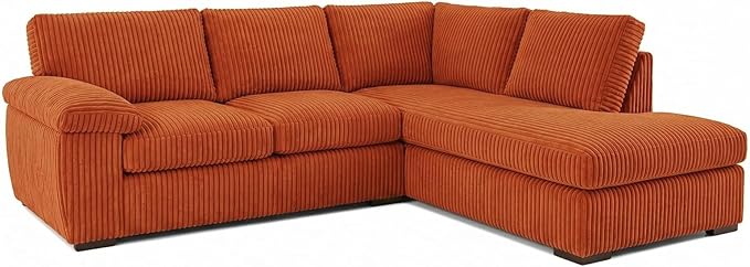 Left or Right Hand Jumbo Cord Corner Sofa with Deep Seating