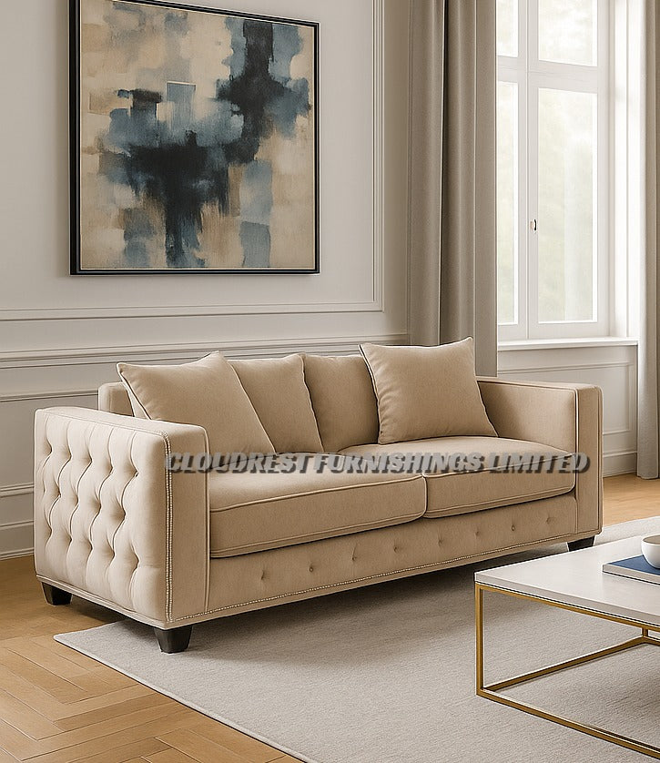 Maya Sofa Brand New Black, Grey, Cream, Navy Blue, Beige 3+2 Stylish Living Room Furniture