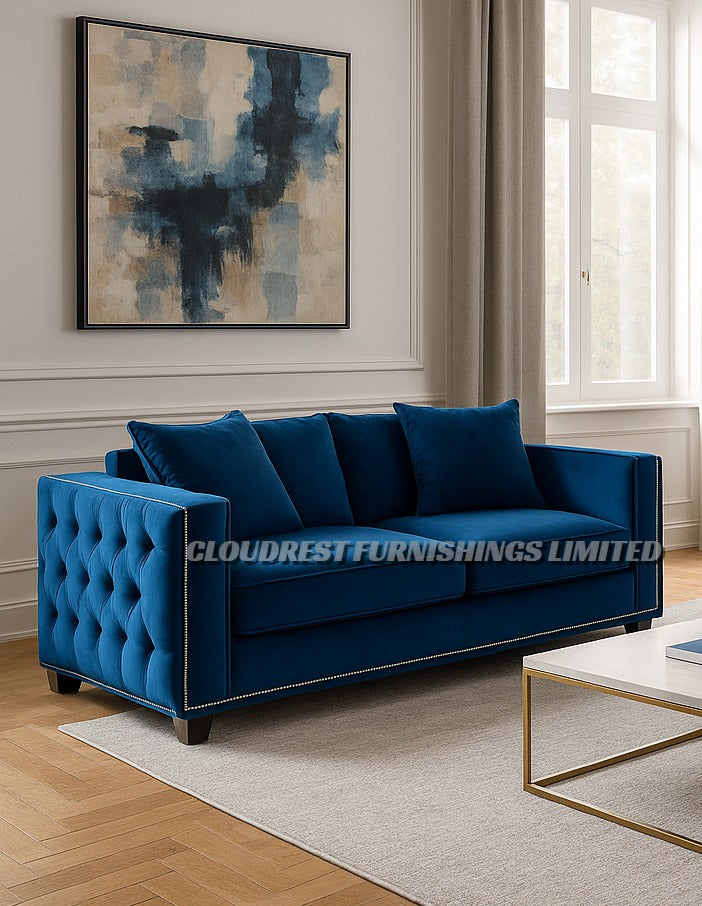 Maya Sofa Brand New Black, Grey, Cream, Navy Blue, Beige 3+2 Stylish Living Room Furniture