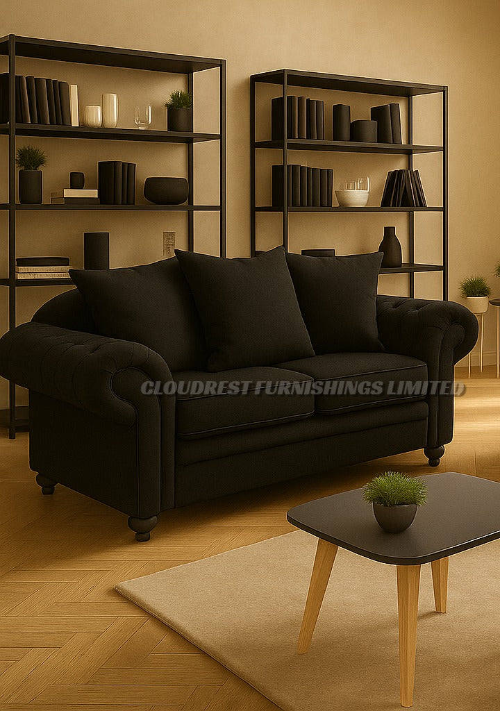 Nicole Sofa Brand New Black, Grey, Cream, Silver 3+2| Stylish Living Room Furniture
