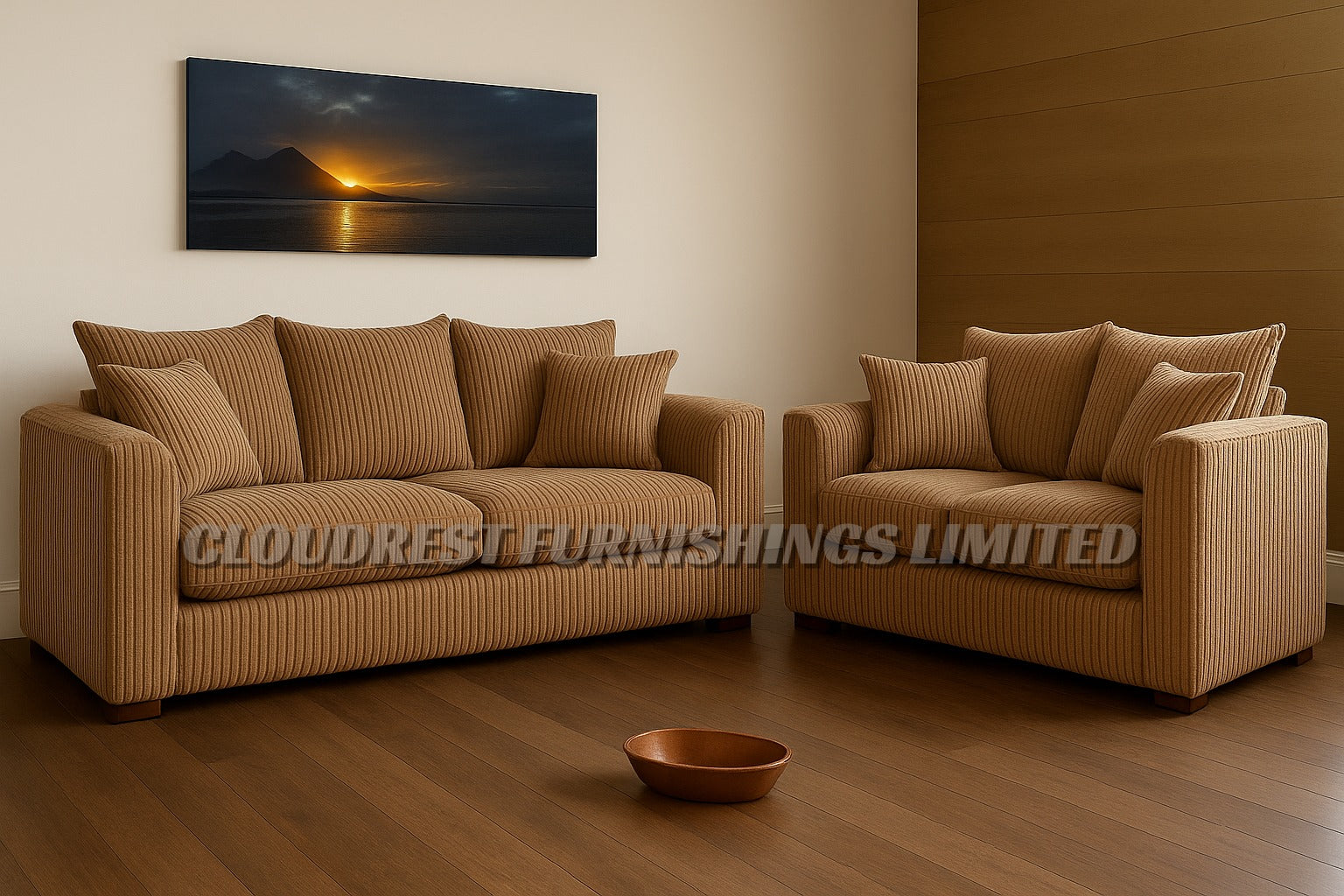 Dylan Jumbo Cord Sofa Brand New Grey, Black, Beige, Cream, Blue 3+2 Seater | Stylish Living Room Furniture