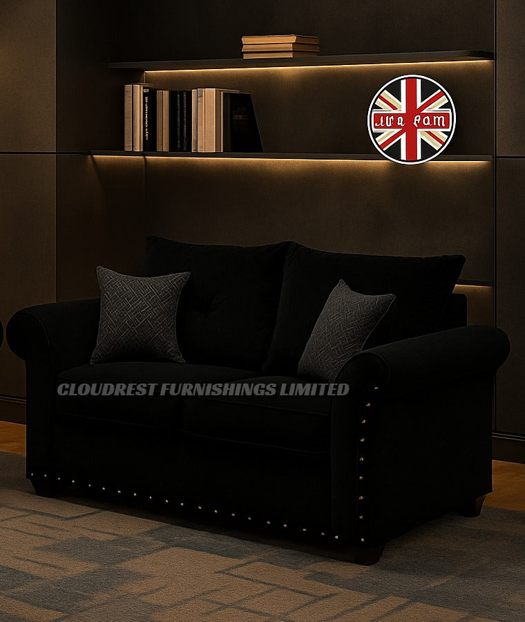 Harrison Sofa Brand New Black, Grey, Cream 3+2 | Stylish Living Room Furniture