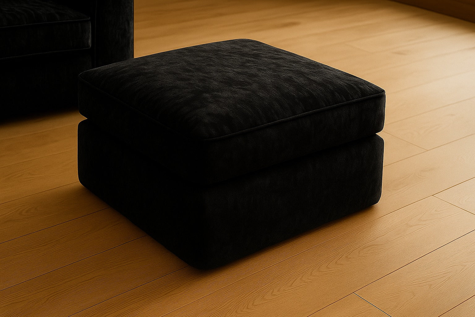 Dylan Crushed Velvet Brand New Silver + Black Corner Sofa | Stylish Living Room Furniture