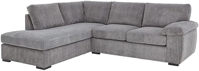 Left or Right Hand Jumbo Cord Corner Sofa with Deep Seating