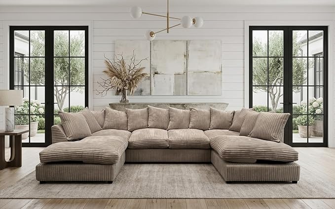 Bishop U Shaped Jumbo Cord 6–7 Seater Sofa