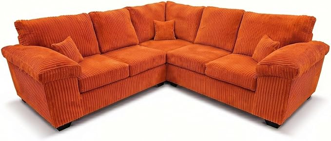 Large 5 Seater Deltaa 2C2 Corner Sofa in Soft Jumbo Cord