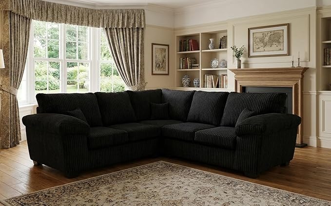 Large 5 Seater Deltaa 2C2 Corner Sofa in Soft Jumbo Cord