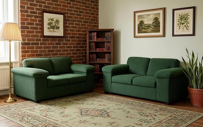 Deltaa Grey Fabric 3 and 2 Seater Sofa Suite Modern Design