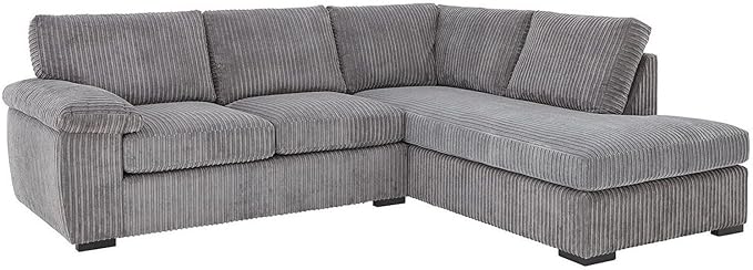 Left or Right Hand Jumbo Cord Corner Sofa with Deep Seating