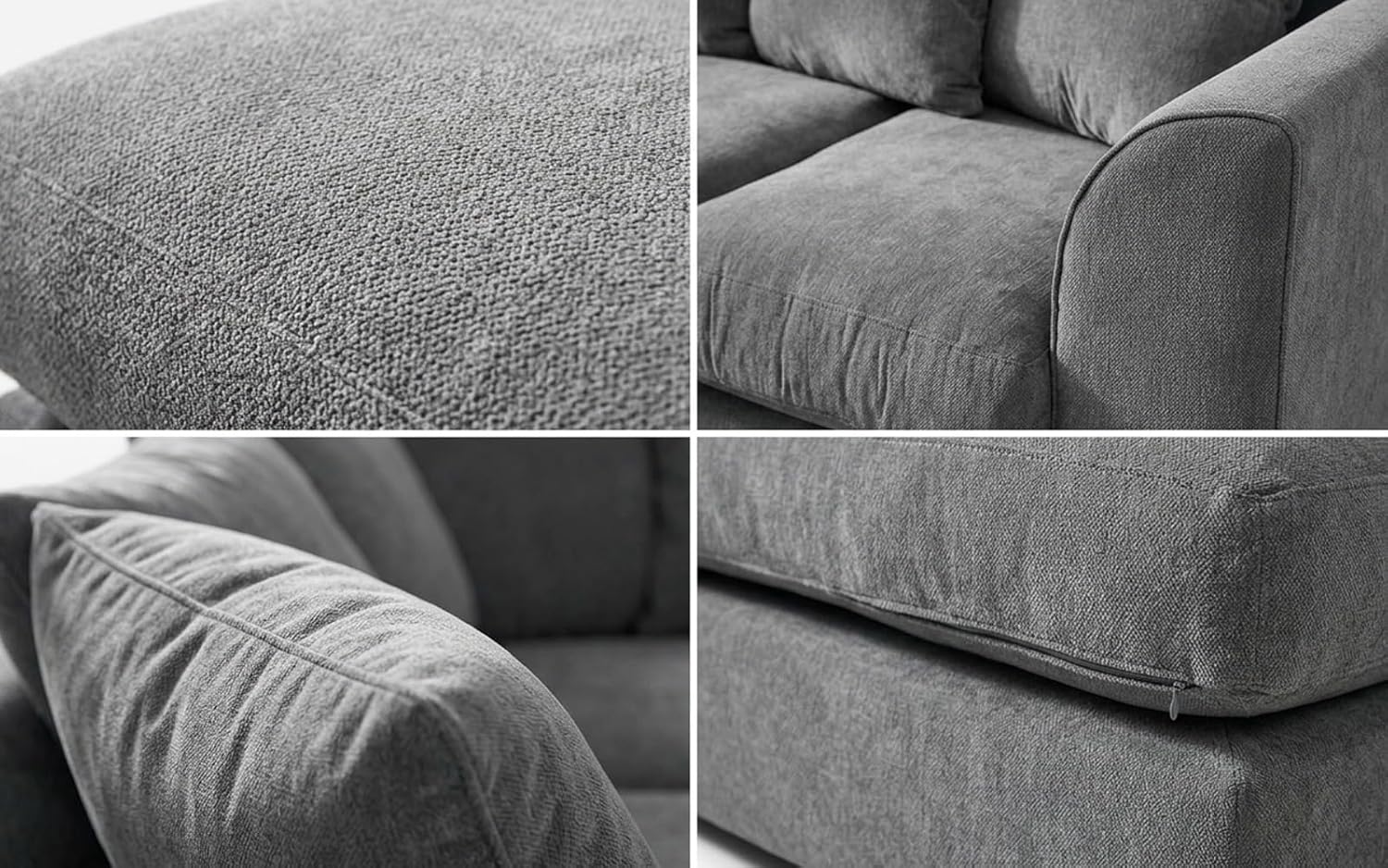 Dylan Kingstone Grey L shape 4 seater Corner sofa