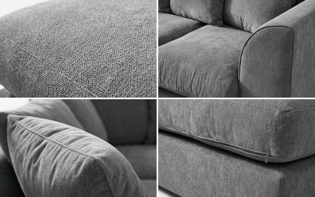 Dylan Kingstone Grey L shape 4 seater Corner sofa