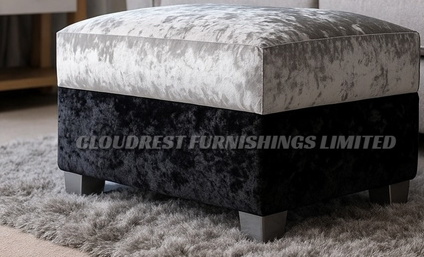 Bella Crushed Velvet Corner Sofa Brand New | Luxury Sectional Living Room Furniture