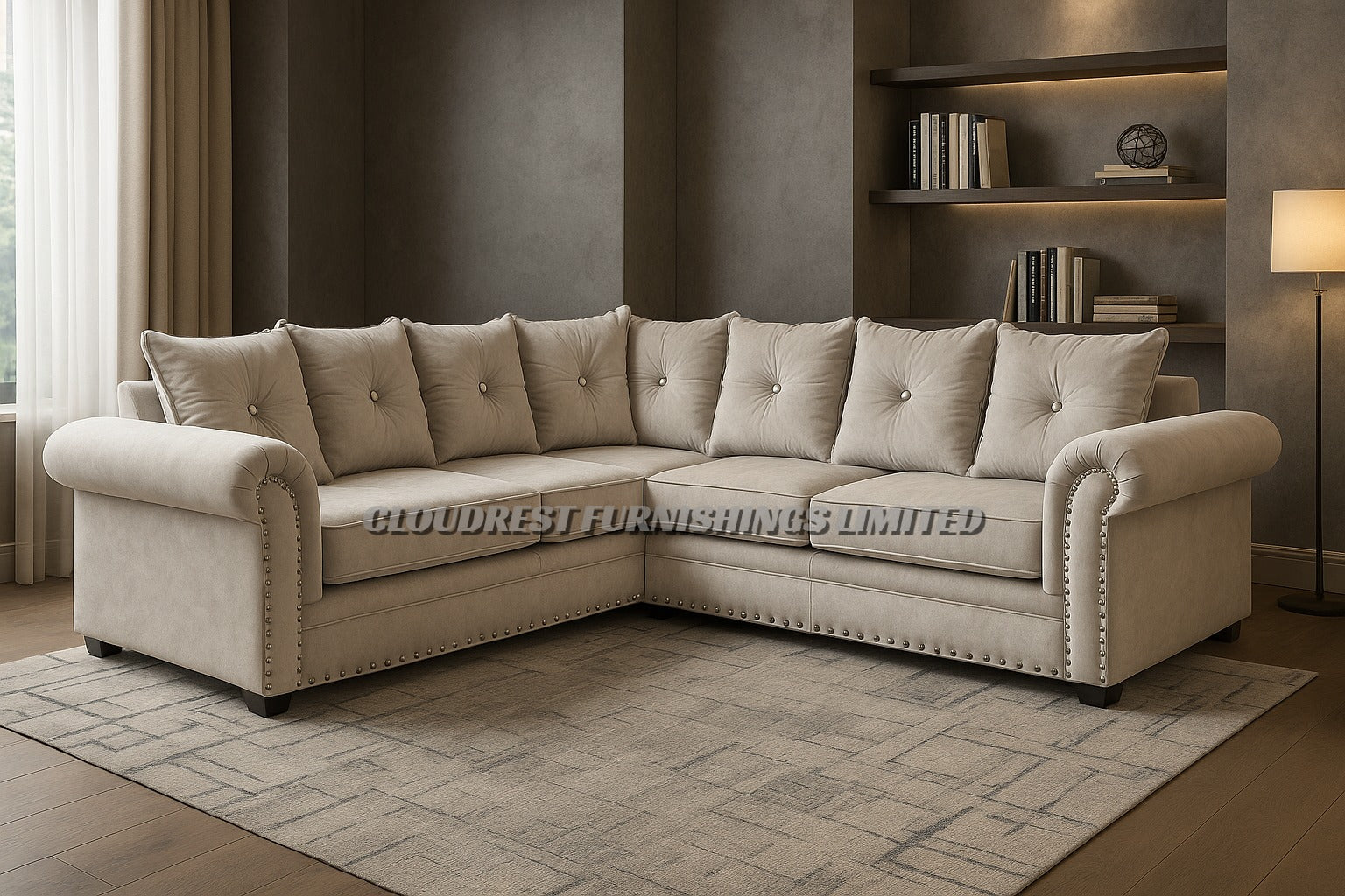 Harrison Sofa Brand New Black, Grey, Cream, Navy Blue Corner | Stylish Living Room Furniture