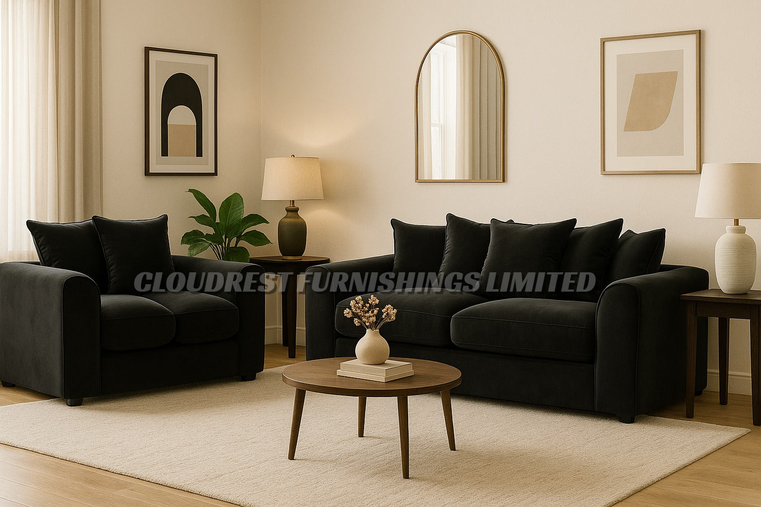 Dylan  Plush Velvet Brand New Grey, Black, Silver, Beige, Navy Blue Corner Sofa | Stylish Living Room Furniture