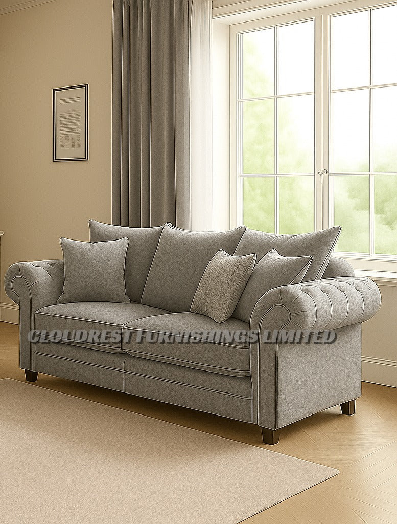 Nicole Sofa Brand New Black, Grey, Cream, Silver 3+2| Stylish Living Room Furniture