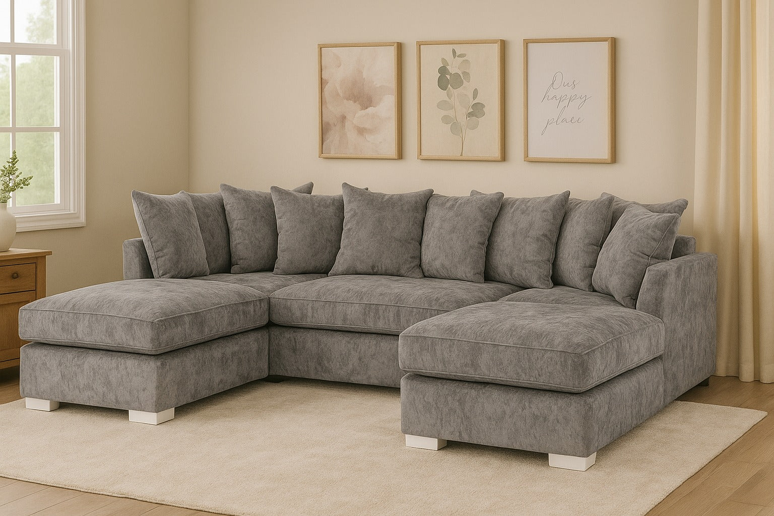 U-Shape Sofa Brand New in All Colors | Stylish and Modern Living Room Furniture