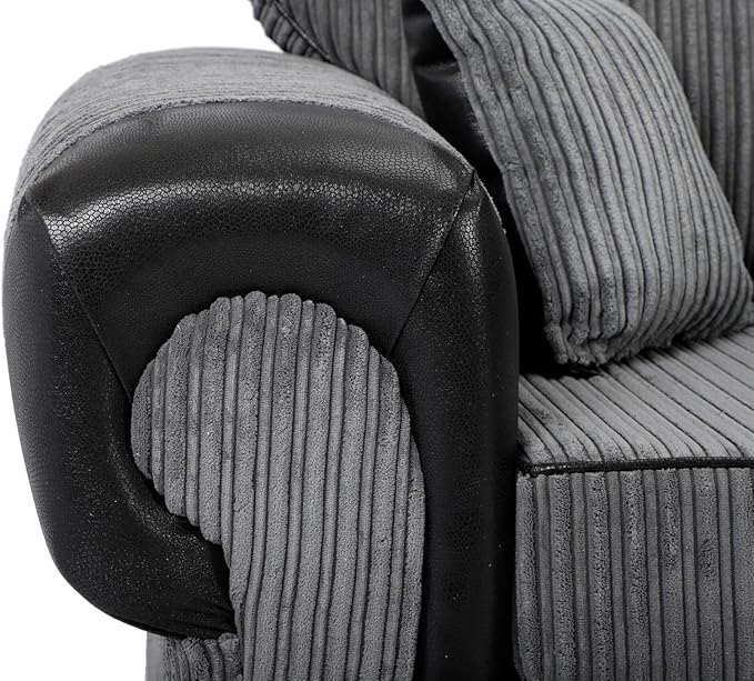 Stylish 3+2 Seater Sofa Suite in Soft Jumbo Cord Fabric