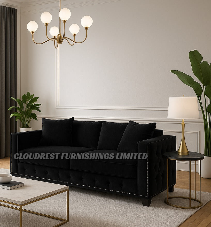 Maya Sofa Brand New Black, Grey, Cream, Navy Blue, Beige Corner Or 3+2 Stylish Living Room Furniture