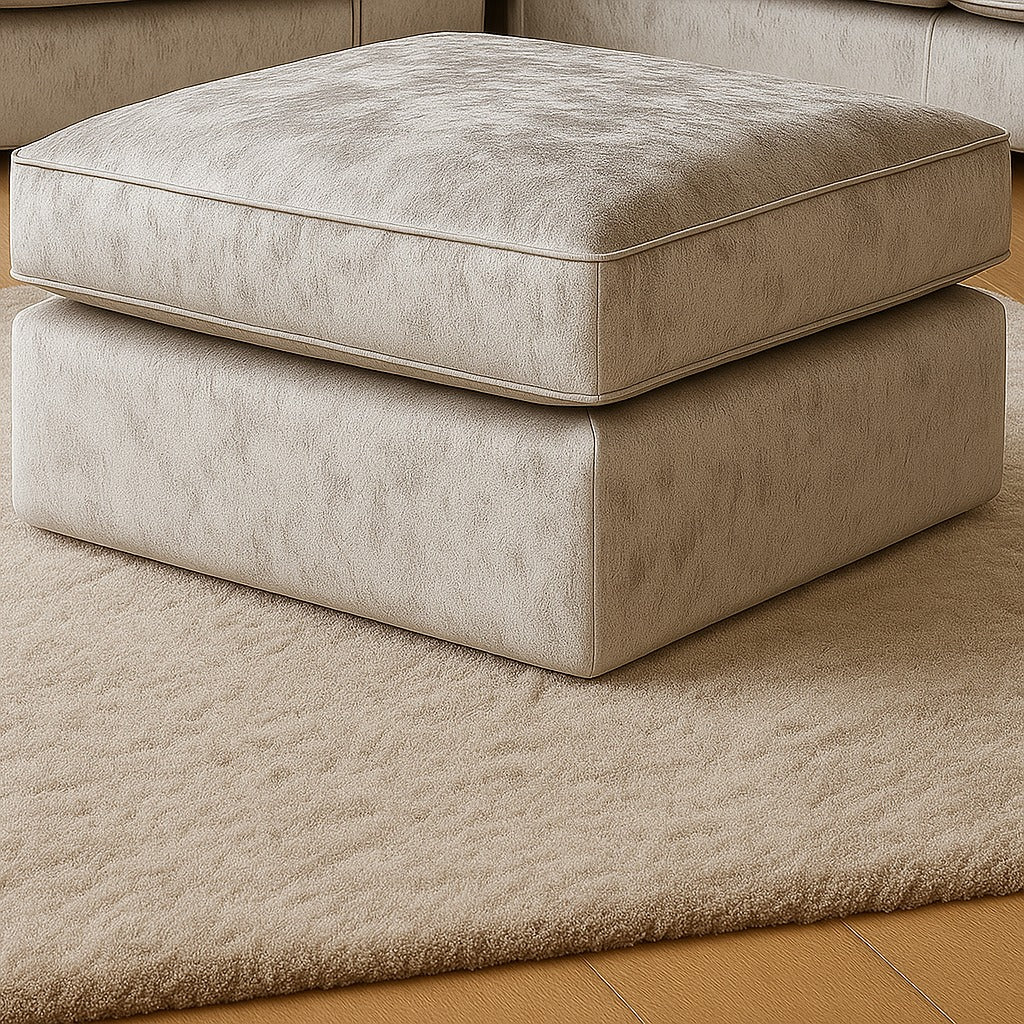 Dylan Crushed Velvet Brand New Silver + Black Corner Sofa | Stylish Living Room Furniture