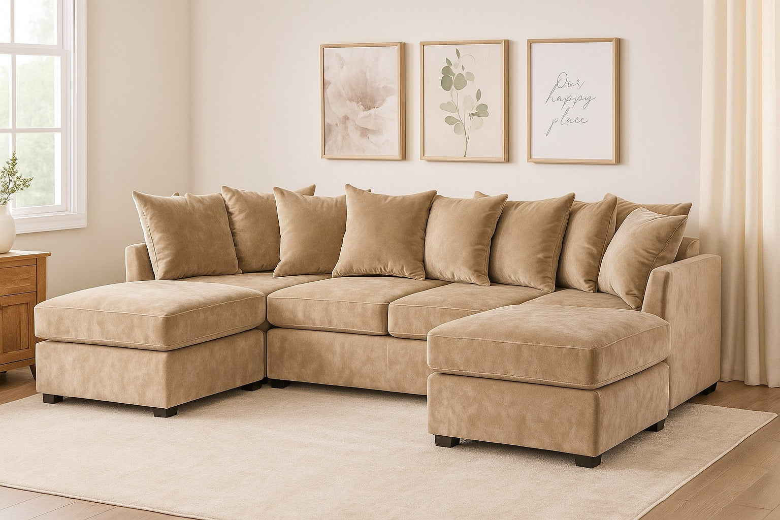 U-Shape Sofa Brand New in All Colors | Stylish and Modern Living Room Furniture