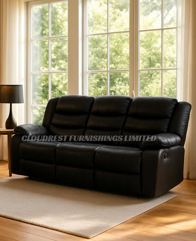 Roma Recliner Sofa Brand New Black, Grey, Brown 3+2 Or Corner Stylish Living Room Furniture