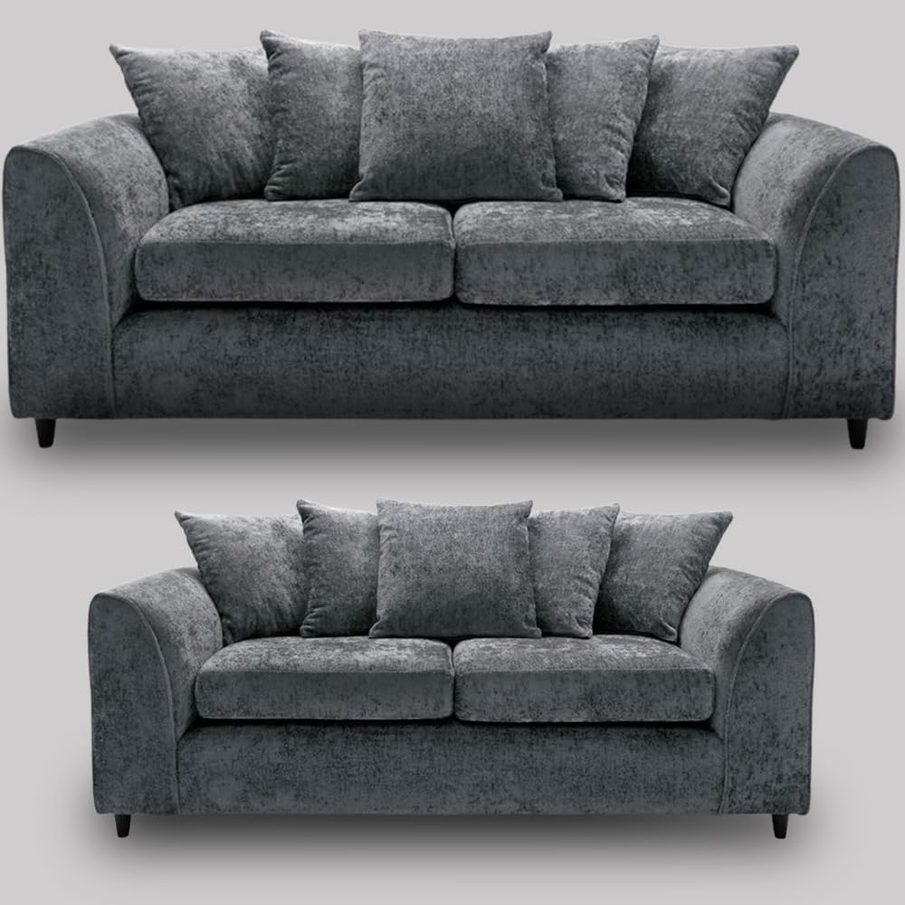 Dylan Alaska L Shape 4 Seater Corner Sofa (Dark Grey)
