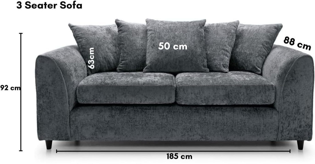 Dylan Alaska L Shape 4 Seater Corner Sofa (Dark Grey)
