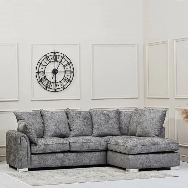 Dublin Alaska L Shape Corner Sofa (Dark Grey)
