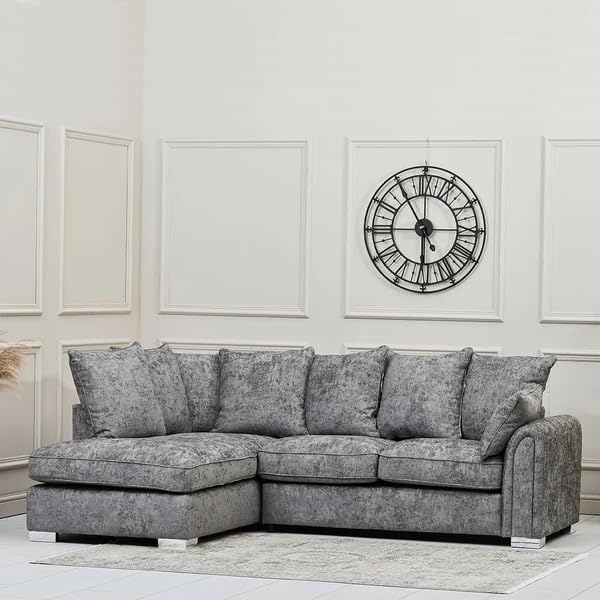 Dublin Alaska L Shape Corner Sofa (Dark Grey)