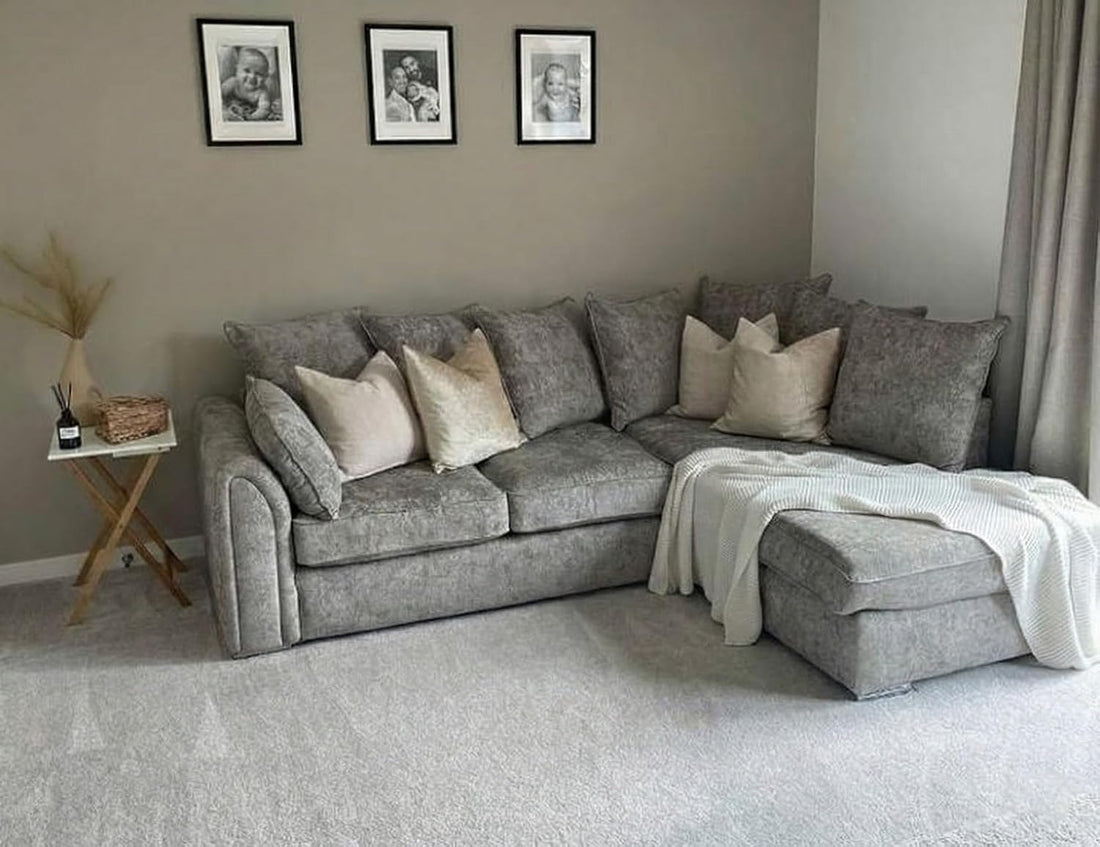 Dublin Alaska L Shape Corner Sofa (Light Grey)