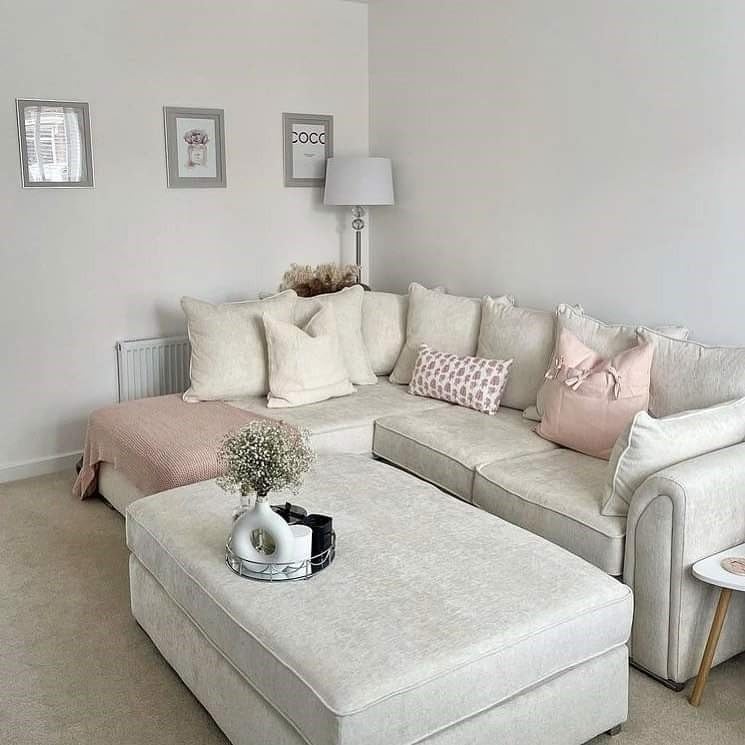 Dublin Alaska L Shape Corner Sofa (Pearl)