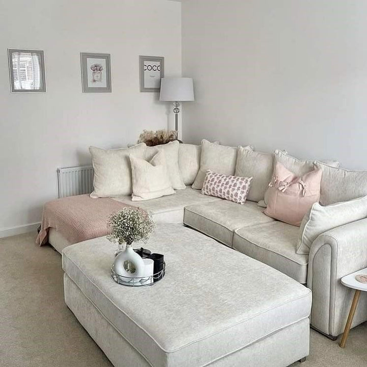 Dublin Alaska L Shape Corner Sofa (Pearl)