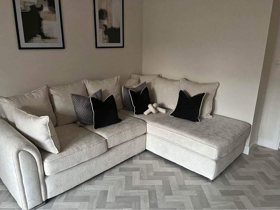 Dublin Alaska L Shape Corner Sofa (Pearl)
