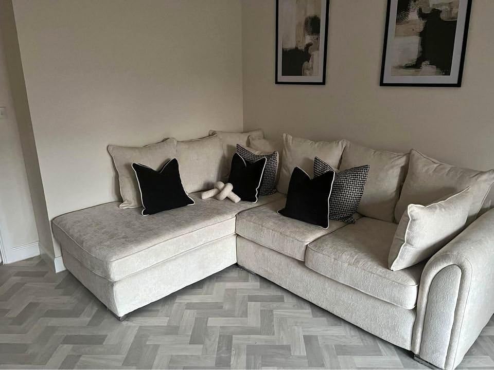 Dublin Alaska L Shape Corner Sofa (Pearl)