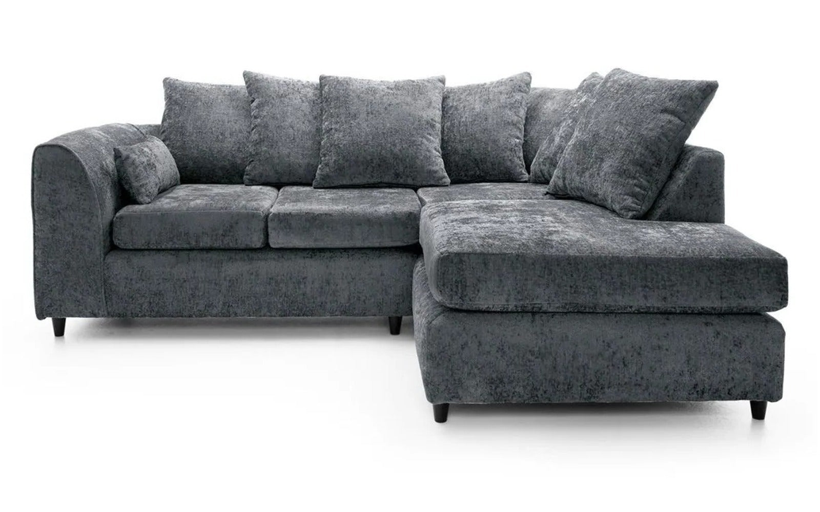 Dylan Alaska L Shape 4 Seater Corner Sofa (Dark Grey)