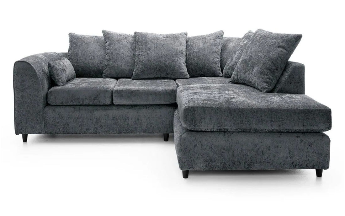 Dylan Alaska L Shape 4 Seater Corner Sofa (Dark Grey)