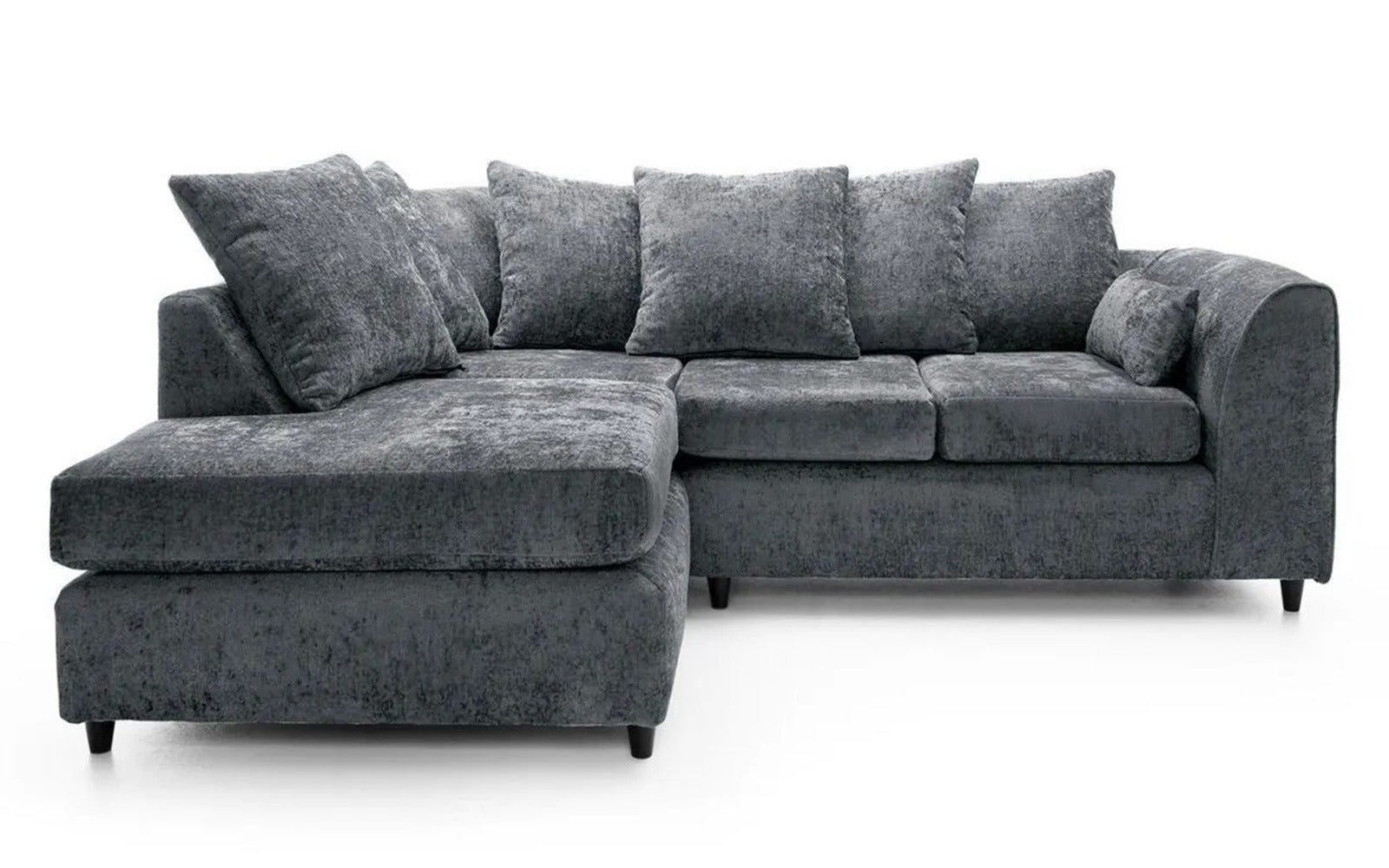 Dylan Alaska L Shape 4 Seater Corner Sofa (Dark Grey)
