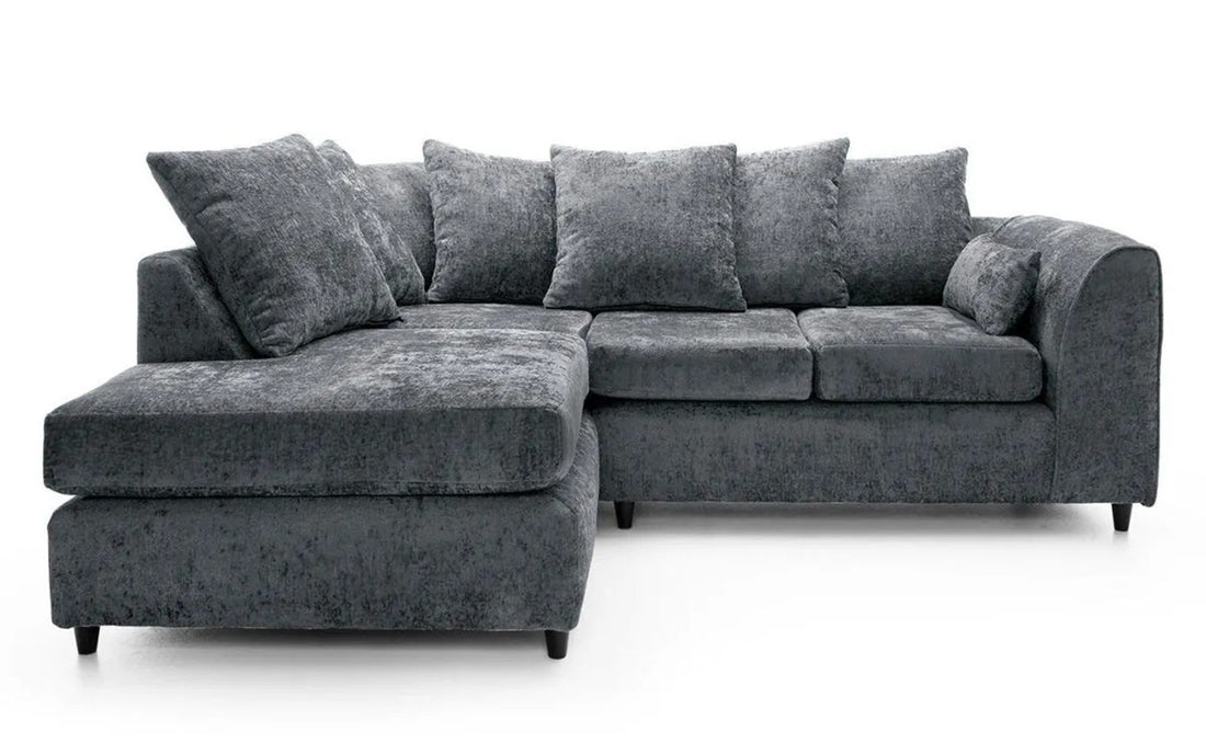 Dylan Alaska L Shape 4 Seater Corner Sofa (Dark Grey)