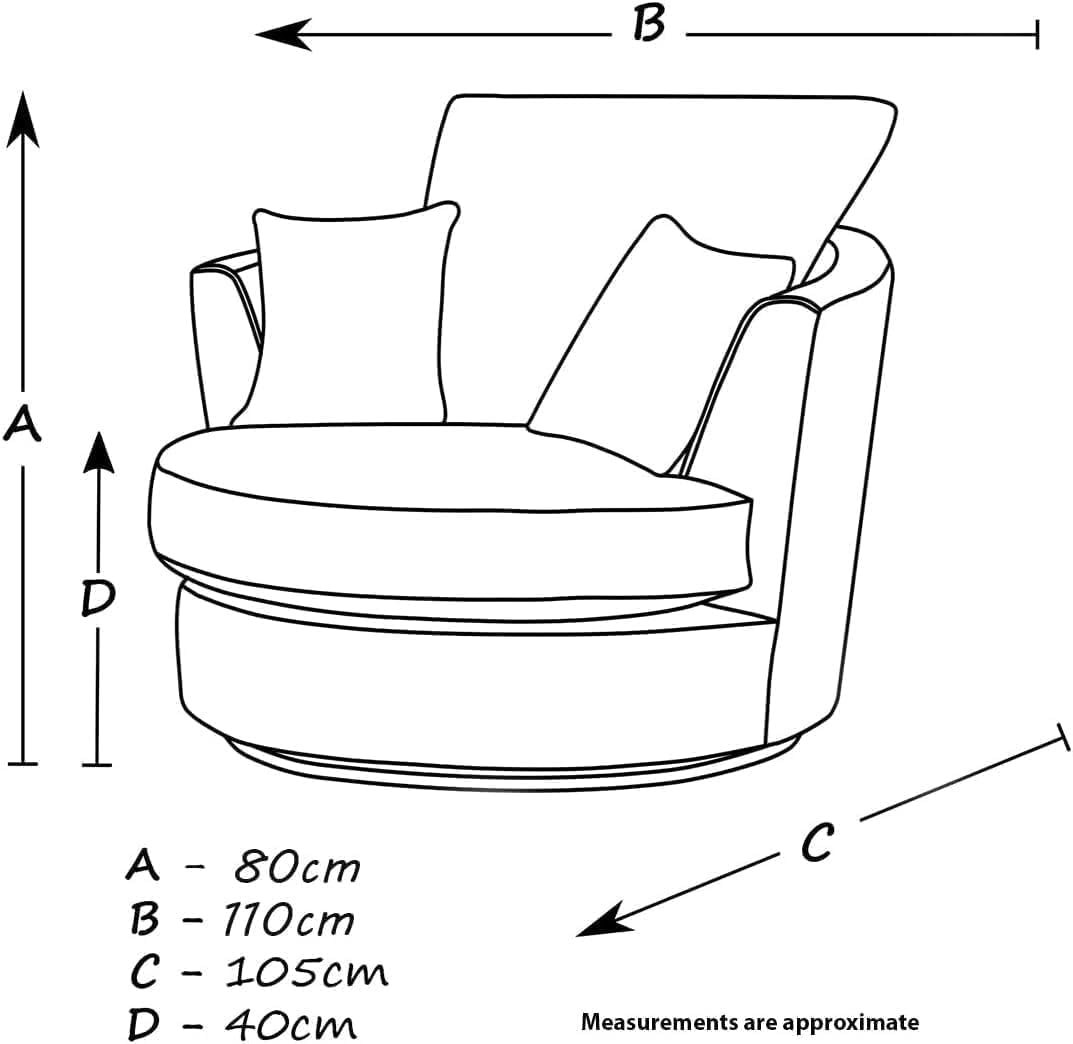 Dylan Byron Cord L Shape Sofa (Black & Grey)