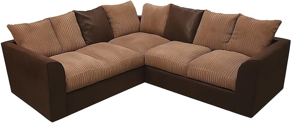 Dylan Byron Cord dual arm 5 seater 2c2 Corner Sofa