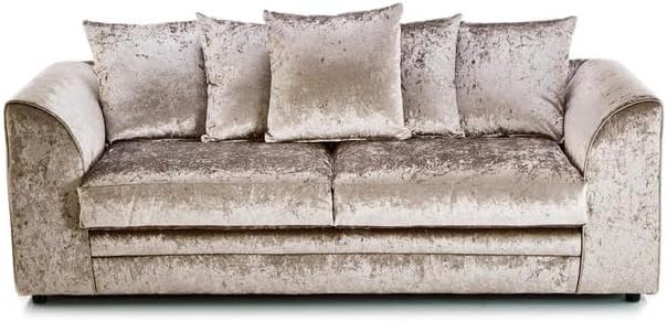 Dylan Crush Velvet L Shape 4, 5 Seater Corner Sofa (Mink)