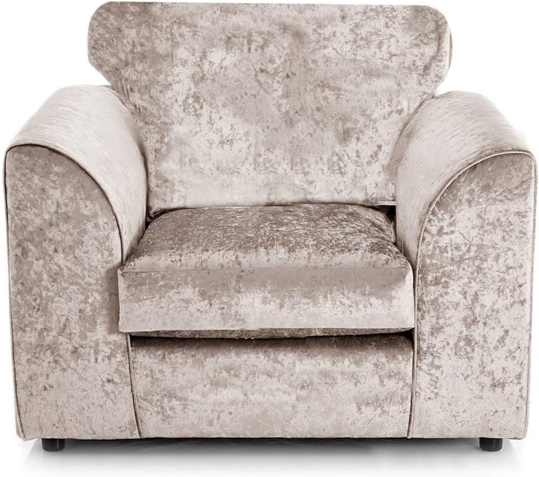 Dylan Crush Velvet L Shape 4, 5 Seater Corner Sofa (Mink)
