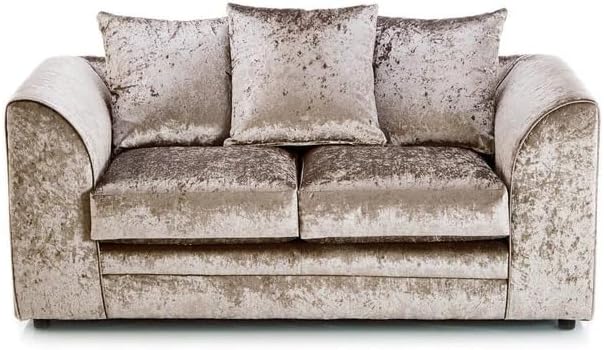 Dylan Crush Velvet L Shape 4, 5 Seater Corner Sofa (Mink)
