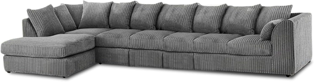 Dylan Jumbo Cord L Shape 7 Seater Left and Right Hand Corner Sofa