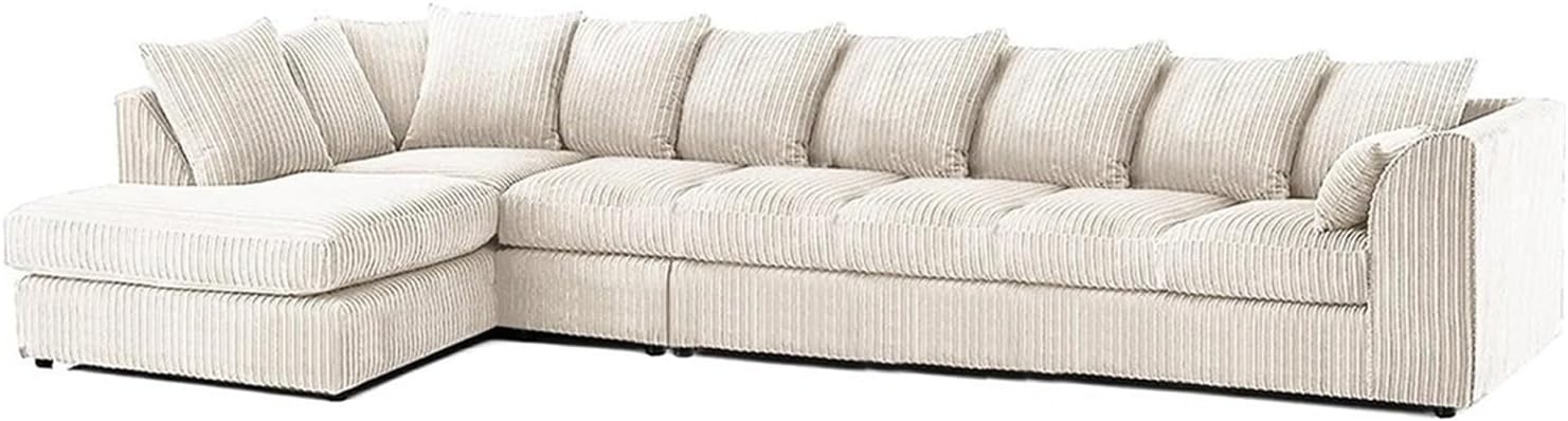 Dylan Jumbo Cord L Shape 7 Seater Left and Right Hand Corner Sofa