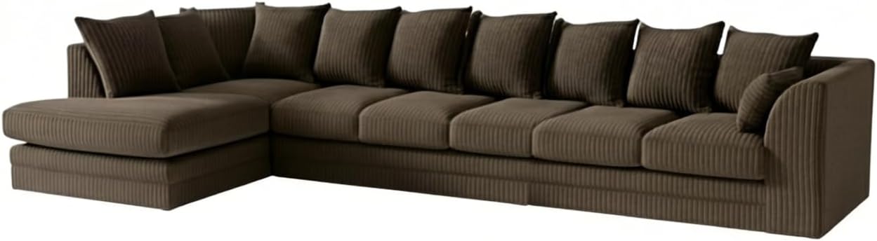 Dylan Jumbo Cord L Shape 7 Seater Left and Right Hand Corner Sofa