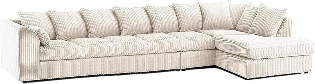 Dylan Jumbo Cord L Shape 7 Seater Left and Right Hand Corner Sofa