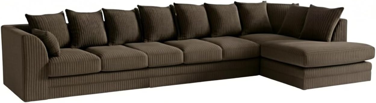 Dylan Jumbo Cord L Shape 7 Seater Left and Right Hand Corner Sofa